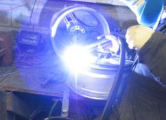 Cracked alloy wheel welded repair