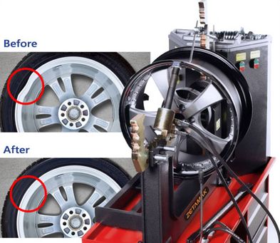 straightening an alloy wheel